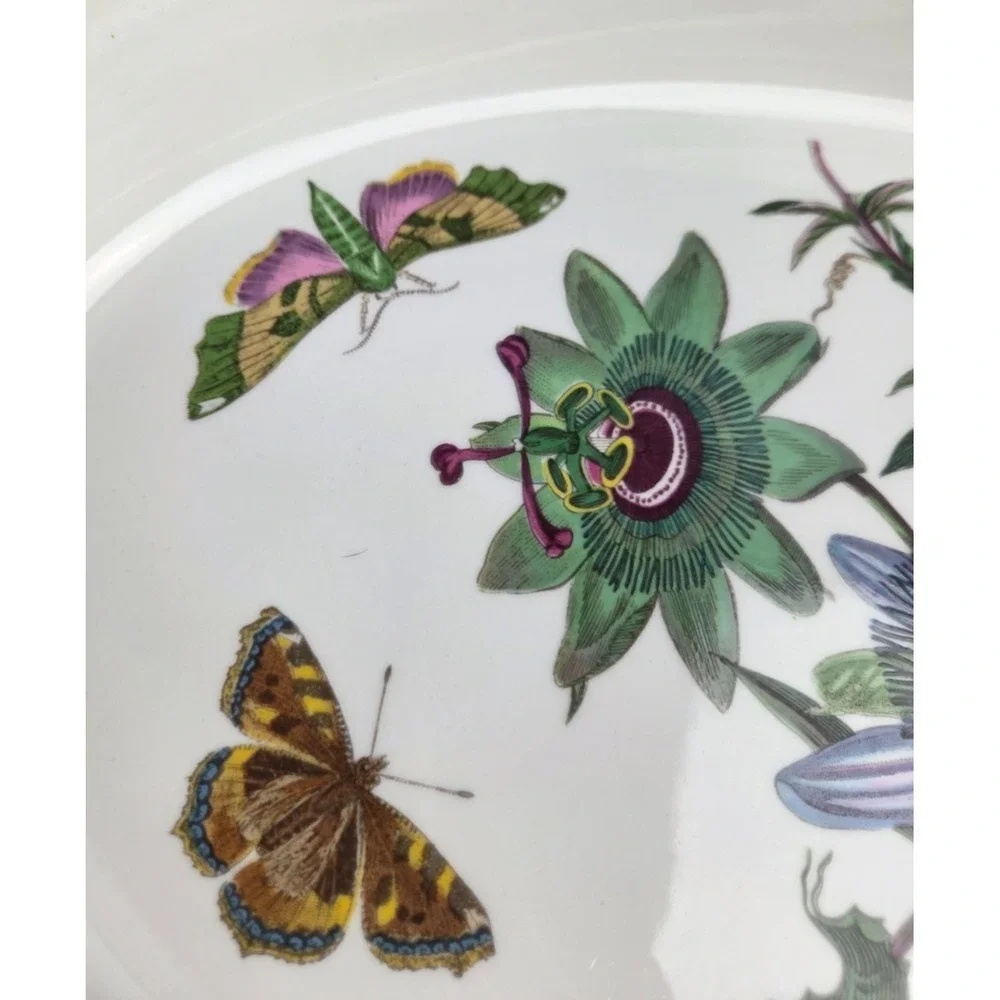 Portmeirion Botanic Garden Oval Casserole Dish Blue Passion Flower, GORGEOUS!